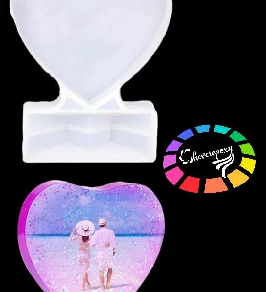 Molde Porta Retrato Corazón Para Encapsular Grande